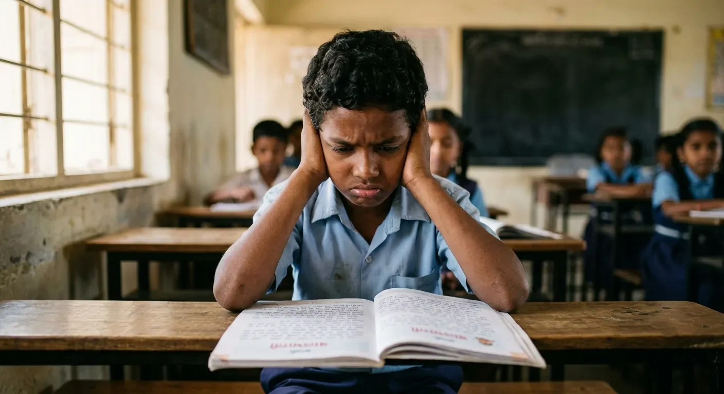 Child Struggling with Reading
